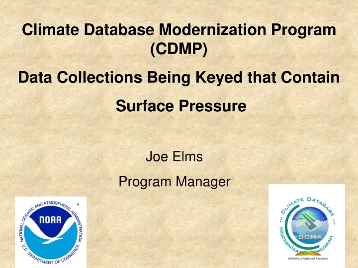 climate database modernization program cdmp data