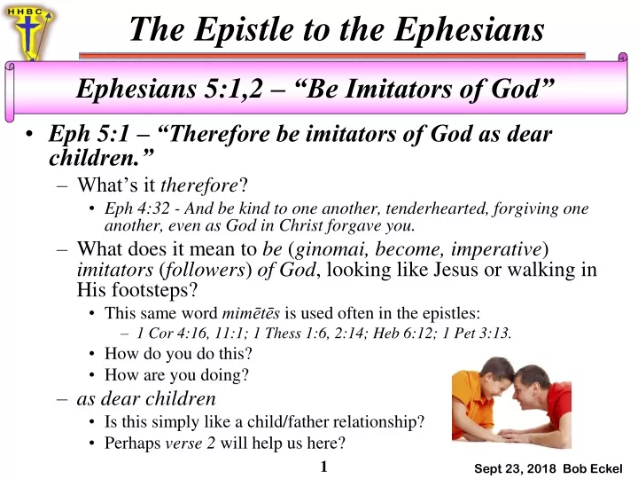 eph 5 1 therefore be imitators of god as dear