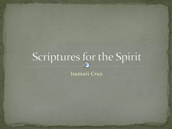 scriptures for the spirit
