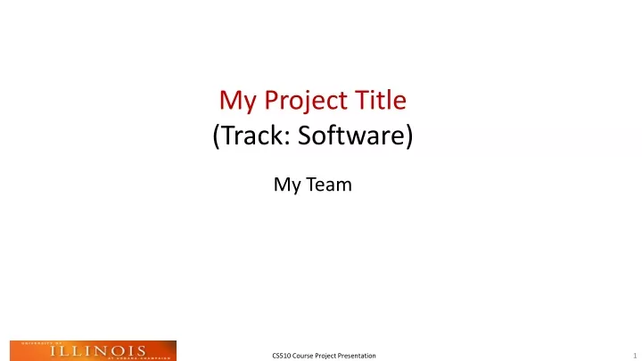 my project title track software