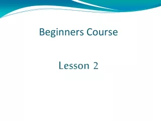 Beginners Course