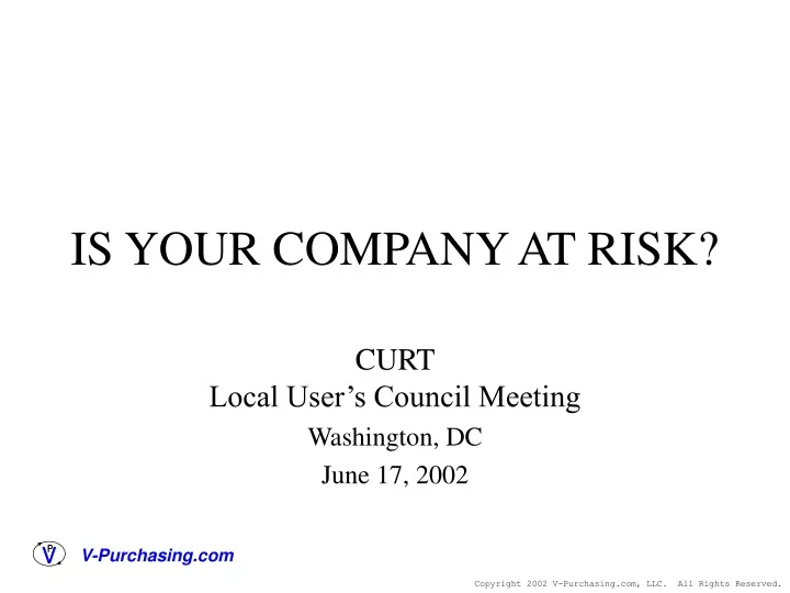 is your company at risk