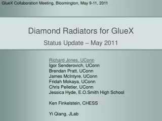 Diamond Radiators for GlueX