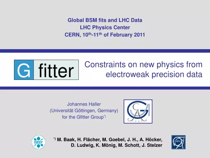 global bsm fits and lhc data lhc physics center