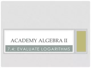 Academy Algebra II