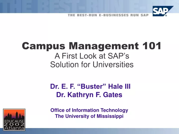 campus management 101 a first look at sap s solution for universities