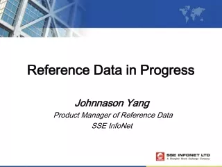 Reference Data in Progress