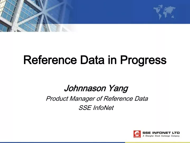 reference data in progress