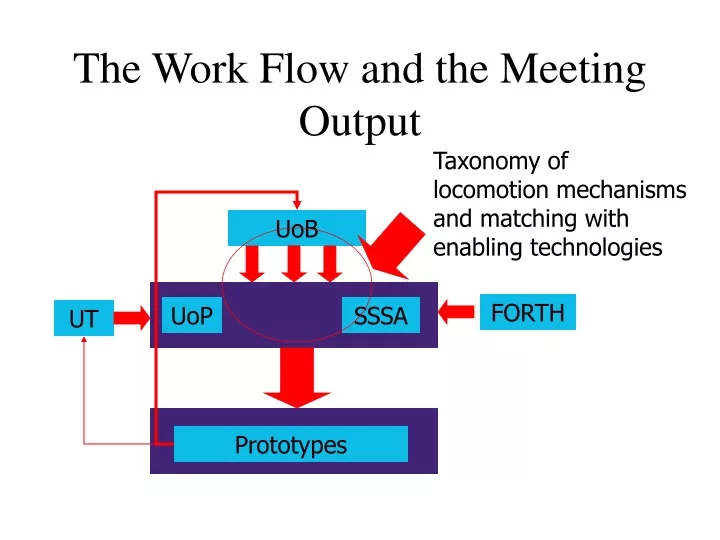 the work flow and the meeting output