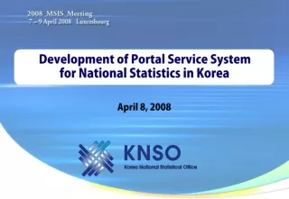 Development of Portal Service System  for National Statistics in Korea