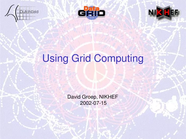 using grid computing