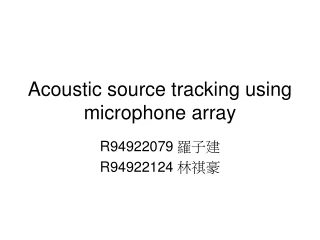 Acoustic source tracking using microphone array