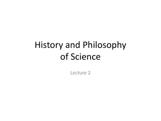 History and Philosophy of Science