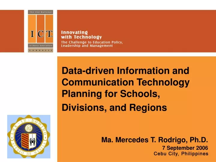 data driven information and communication technology planning for schools divisions and regions