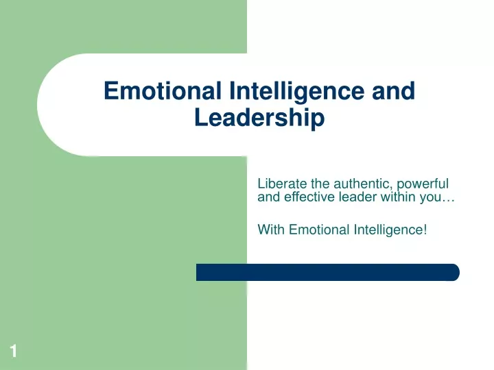 emotional intelligence and leadership