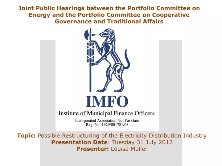 joint public hearings between the portfolio
