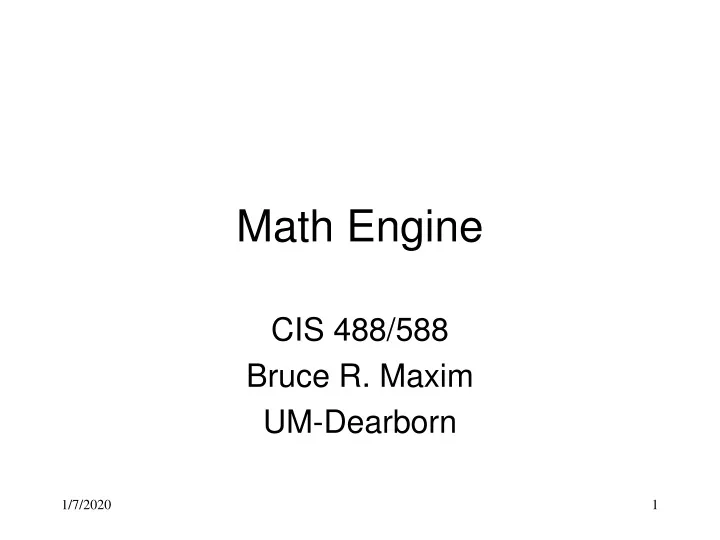 math engine