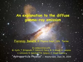 An  explanation  to the diffuse  gamma- ray emission