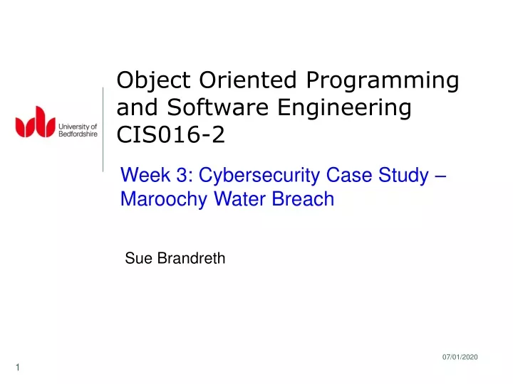 object oriented programming and software engineering cis016 2