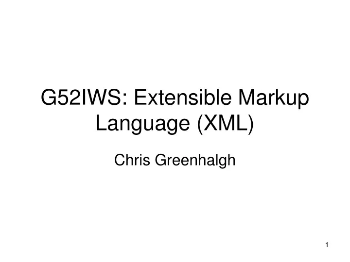 g52iws extensible markup language xml