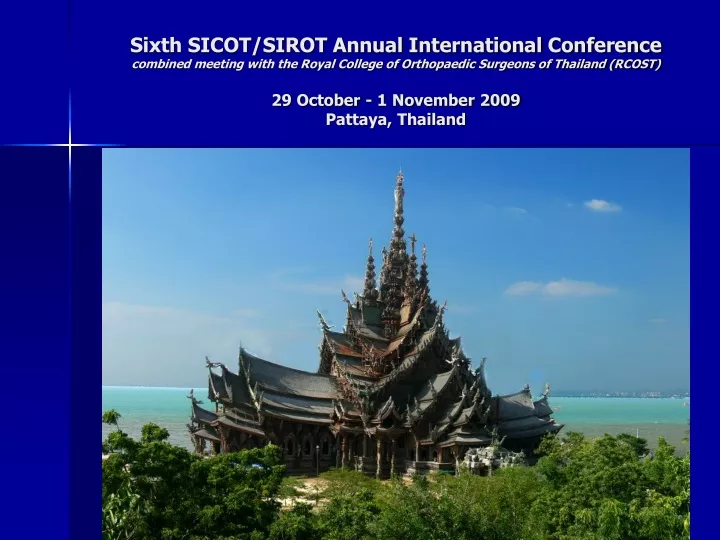 sixth sicot sirot annual international conference