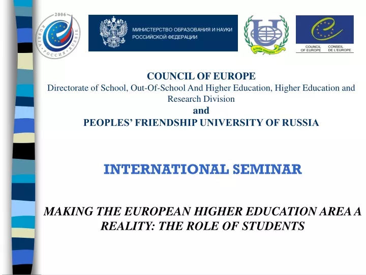 council of europe directorate of school