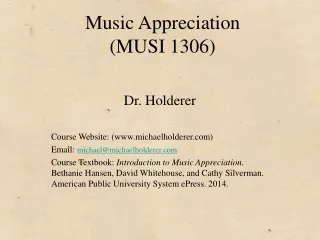 Music Appreciation (MUSI 1306)
