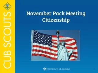 November Pack Meeting Citizenship