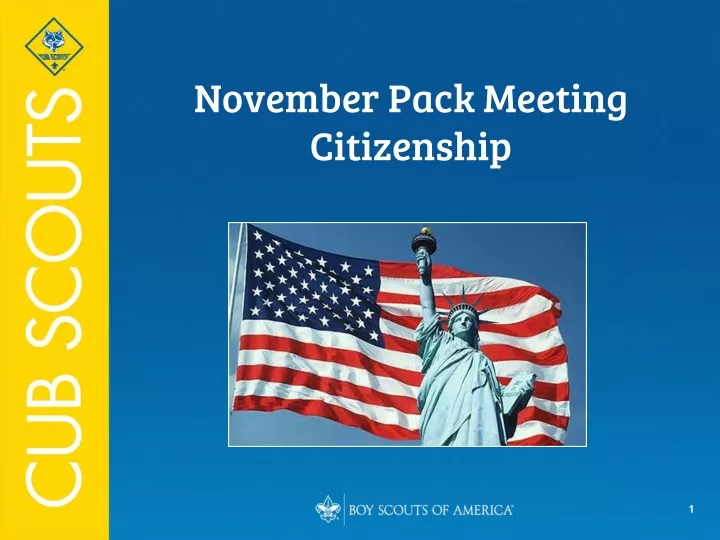 november pack meeting citizenship