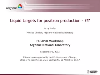 Liquid targets for positron production  - ???