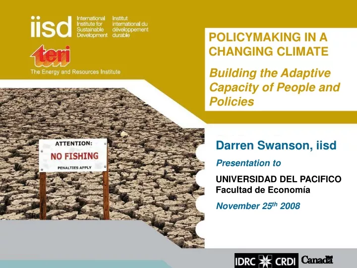 policymaking in a changing climate building