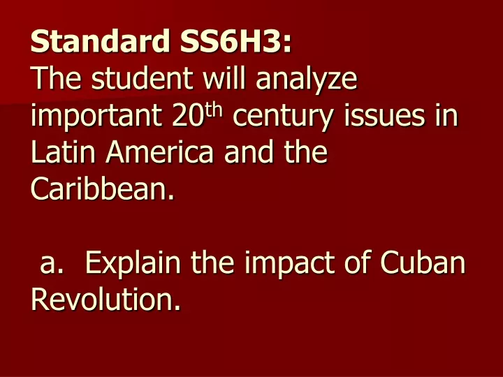 standard ss6h3 the student will analyze important