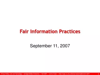 Fair Information Practices