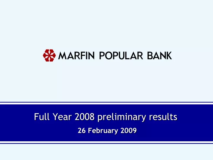 full year 2008 preliminary results