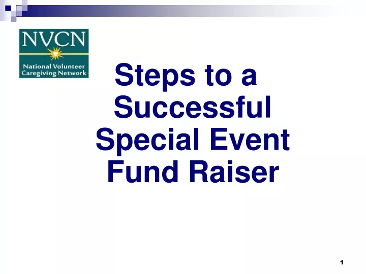 steps to a successful special event fund raiser