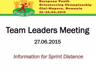 Team Leaders Meeting 27.06.2015