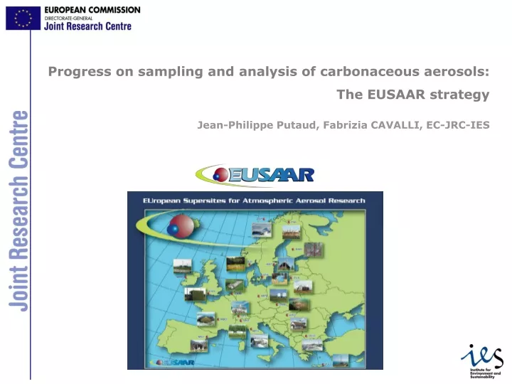 progress on sampling and analysis of carbonaceous