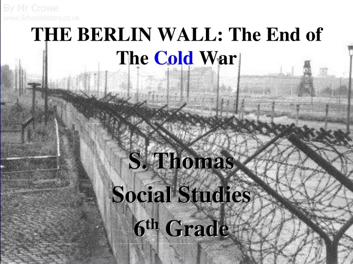 the berlin wall the end of the cold war