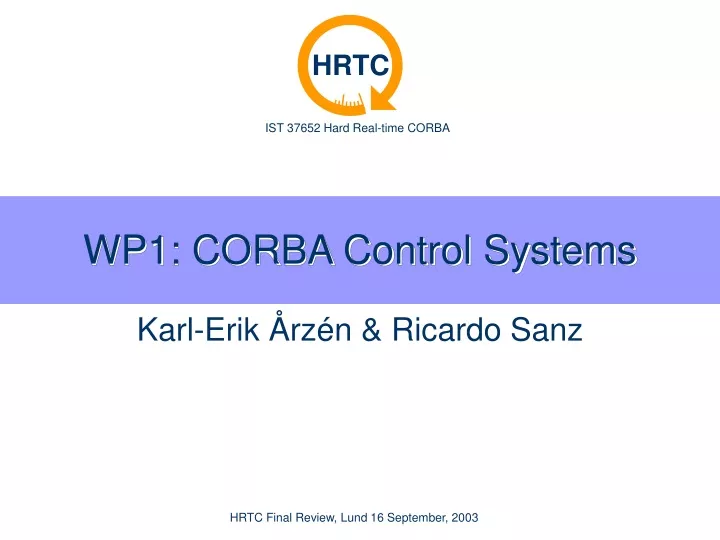 wp1 corba control systems