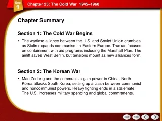 Section 1: The Cold War Begins