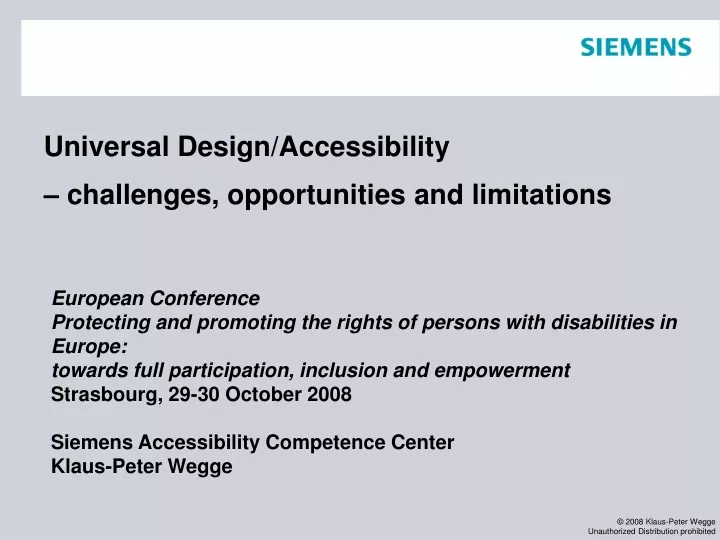 universal design accessibility challenges opportunities and limitations