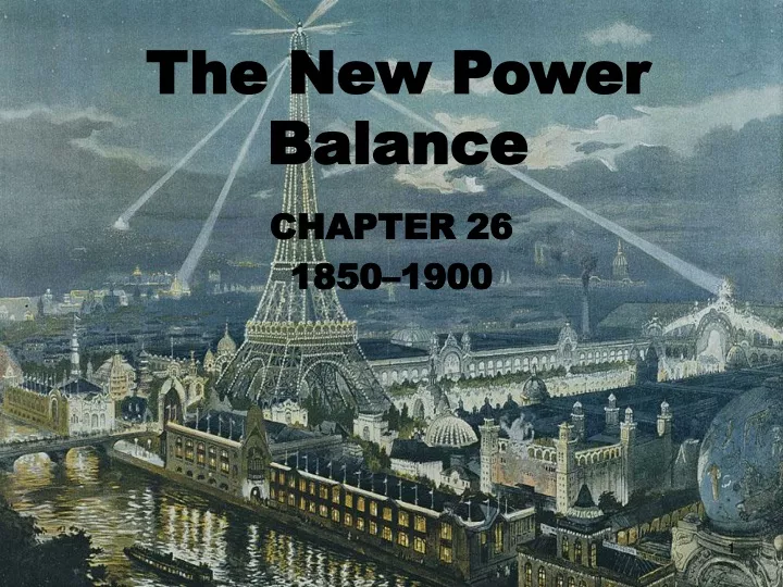 the new power balance