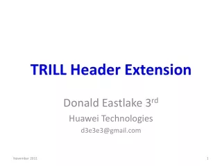 TRILL Header Extension