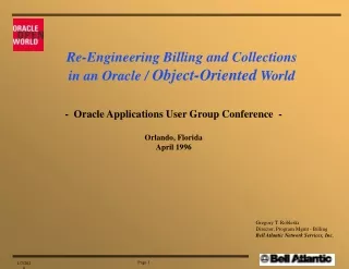 -  Oracle Applications User Group Conference  -  Orlando, Florida April 1996