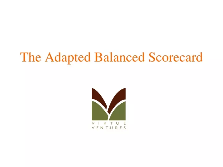the adapted balanced scorecard
