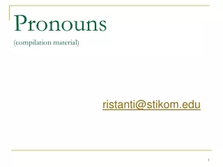 Pronouns (compilation material)