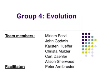 Group 4: Evolution