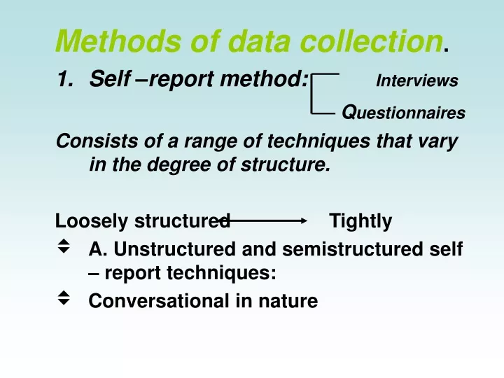 methods of data collection