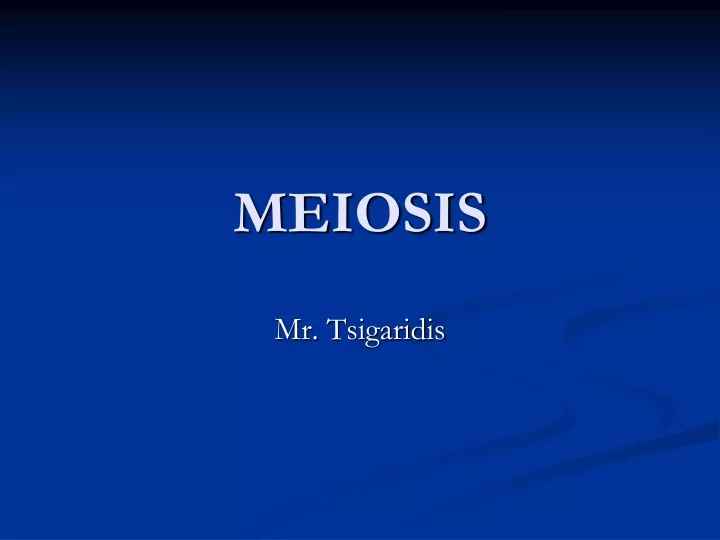 meiosis