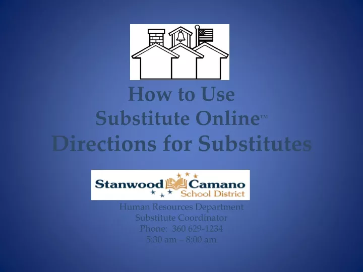 how to use substitute online tm directions for substitutes